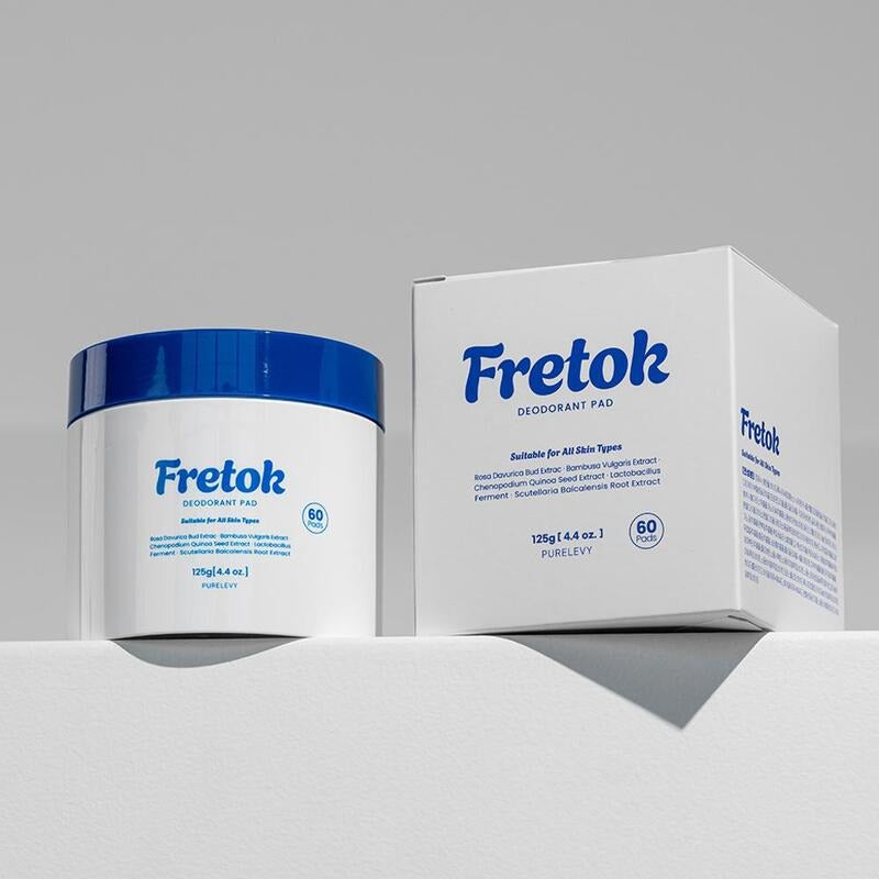 【夏日防尷尬神品 一秒急救】韓國 FRETOK 100% 純棉根源除臭止汗濕巾 (60片) Deodorant Pad