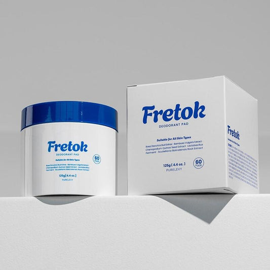 【夏日防尷尬神品 一秒急救】韓國 FRETOK 100% 純棉根源除臭止汗濕巾 (60片) Deodorant Pad