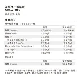 Body Goals高純度一水肌酸-原味