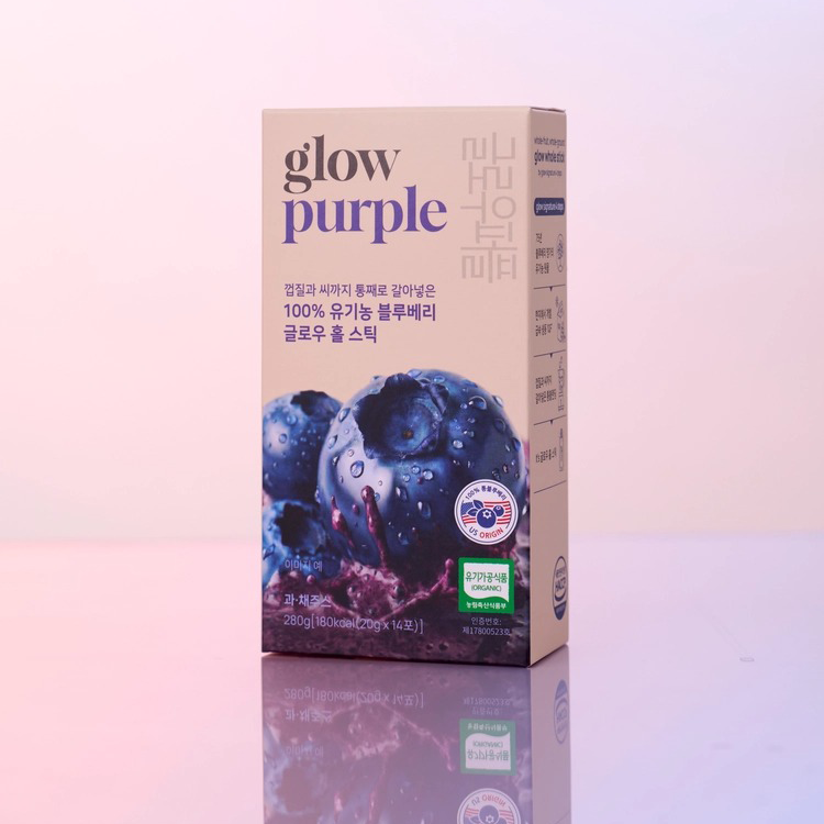 [韓國 Glow Series] Glow Purple 100% 有機全果藍莓精華棒 14包入